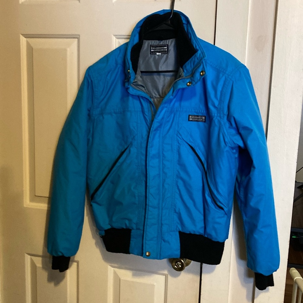 Vintage 80/90 teal blue Jacket Wilderness experience size L